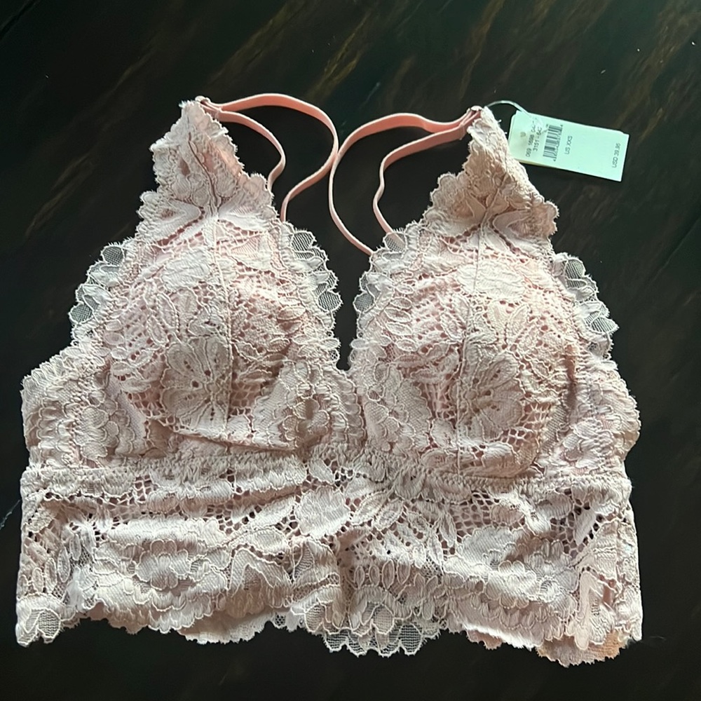 NWT * Aerie Pink Lace Bralette in Size XXS